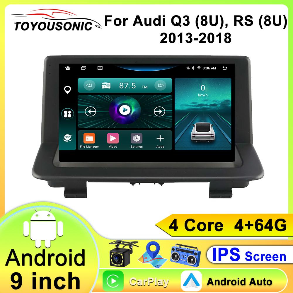 Toyousonic Car Video Player for A-udi Q3 (8U), RS (8U) 2013-2018 GPS Navigation Built-in Dsp Carplay Autoradio Android Head Unit