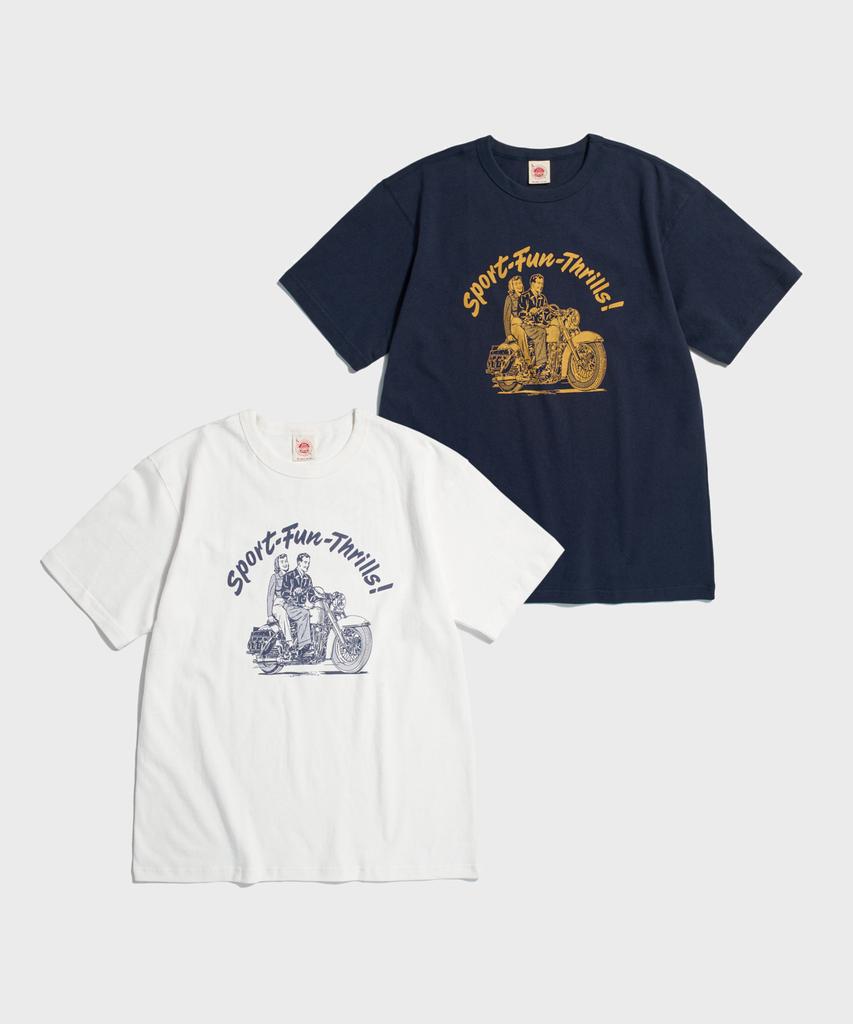 Beulonseun Knight Motorcycle Short Sleeve Tee Navy