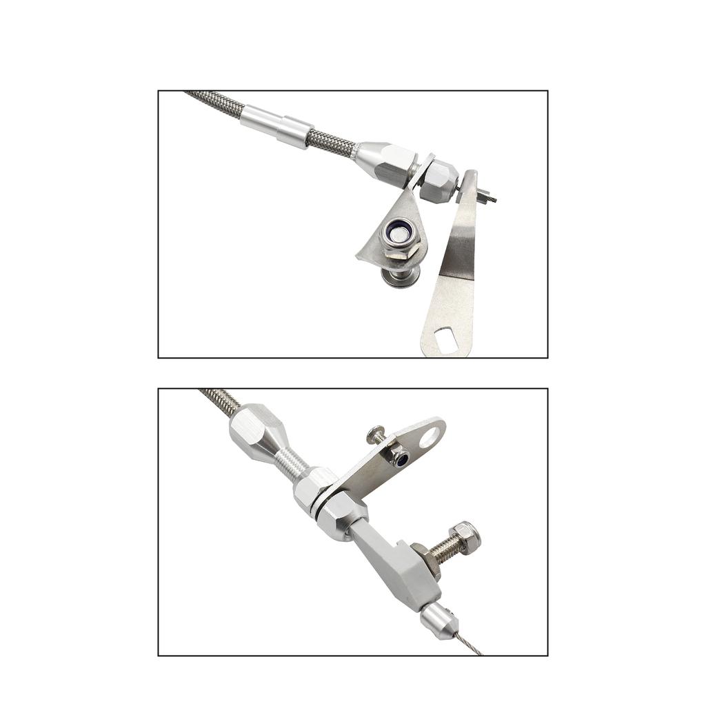   kickdown cable set,   stainless steel cable for   downshifts and   service life, with strong flexibility, replacement for 