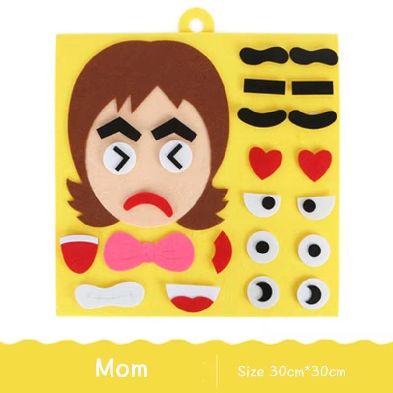 DIY Emotion Change Puzzle Toys Creative Facial Expression Kids Learning Educational Toys For Children Funny Set Fun Gift