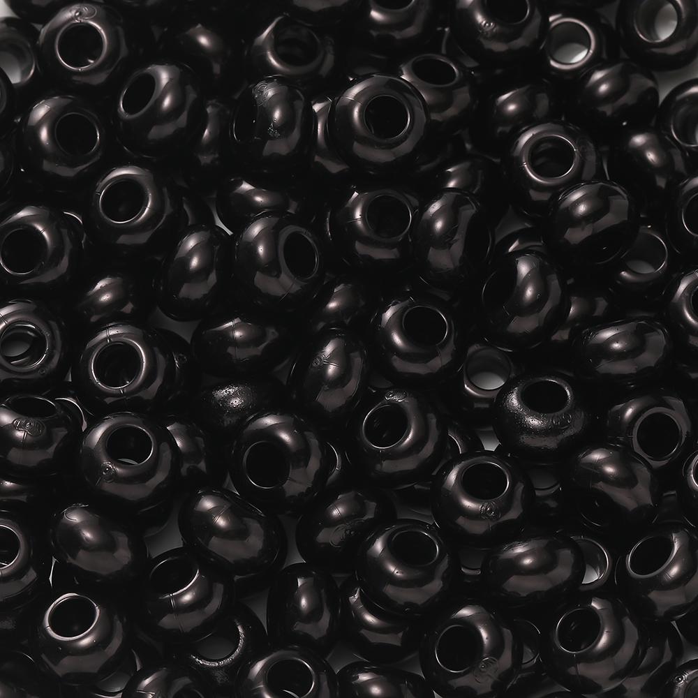 

30pcs/Lots Acrylic Big Hole Artificial Pearl Colored Loose Spacer Beads for DIY Bracelets Necklaces Jewelry Making Accessories чёрный