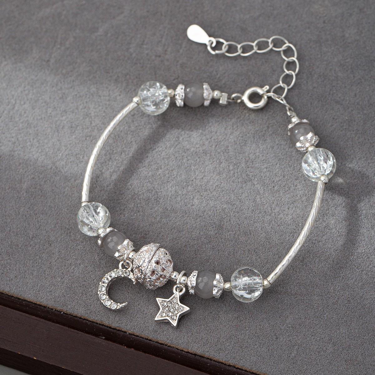 

Цирконовый браслет в корейском стиле «Звезда и Луна» - Элегантный, Универсальный, Модный браслет высокого класса 176