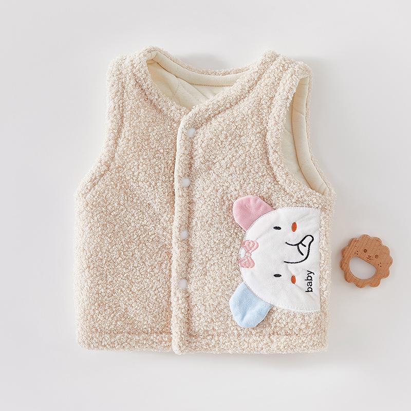 Super Cute Baby Vest: Thick Cotton-Padded, Sleeveless Jacket for Boys & Girls, Newborn To Infant, Autumn/Winter