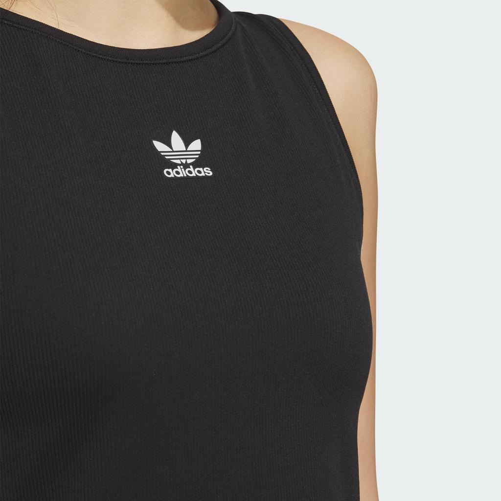 Adidas Originals 3-Stripes Padded Tank Top Women Tops Black JI6860