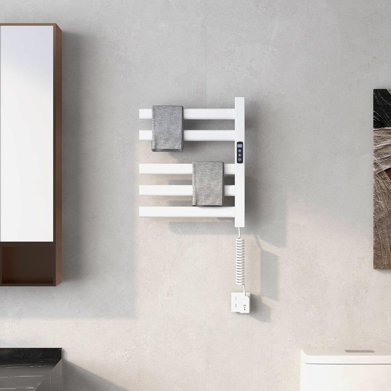 Electric Towel Pole Aluminum Alloy Towel Rack Household Bathroom Intelligent Heating Constant Temperature Storage Rack Towel Bar