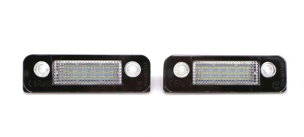 Lampy tablicy rejestracyjnej LED kompatybilne z Ford Fiesta, Fusion, Mondeo, Off-Road, 2 szt