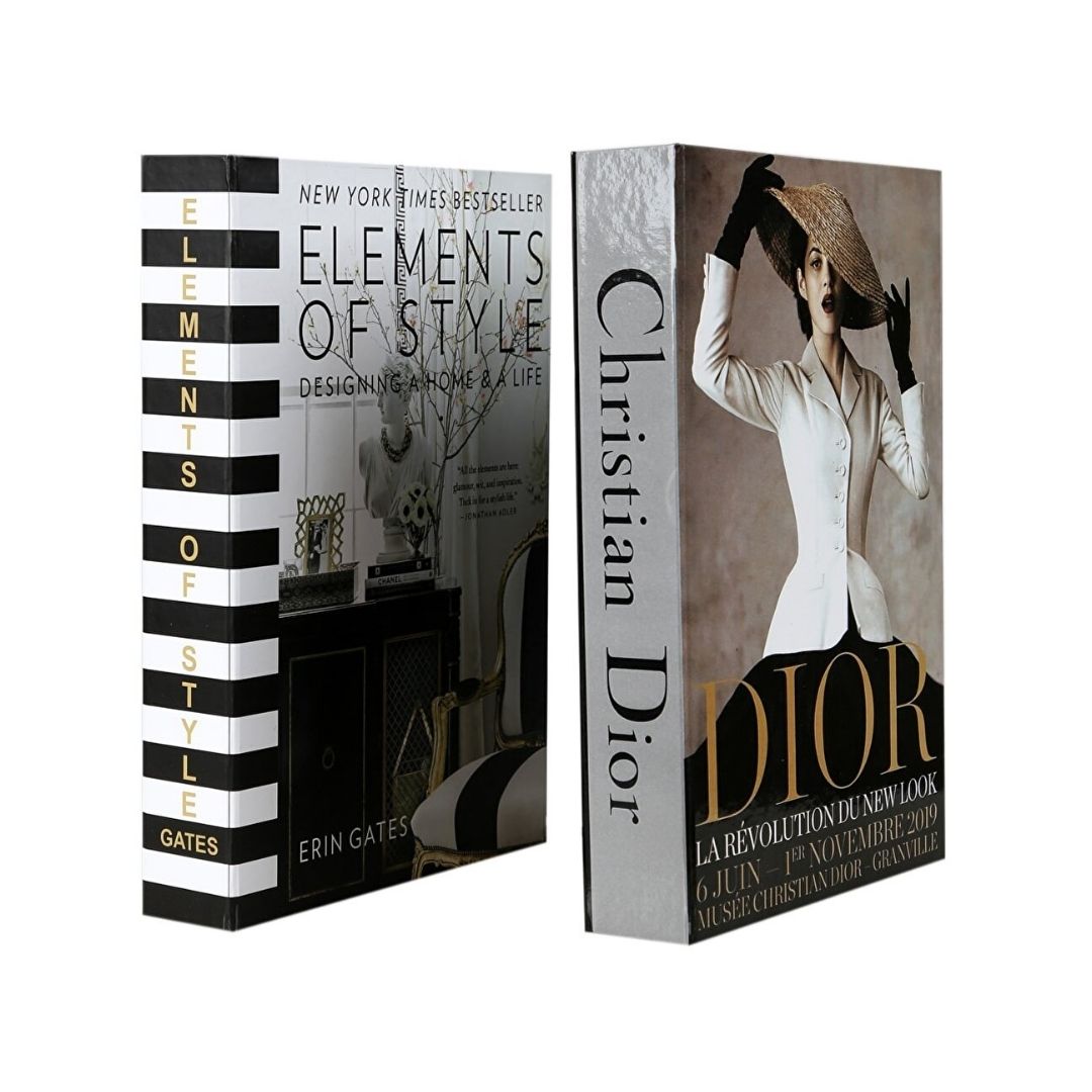 

Набор из 2 декоративных книжных коробок Element/Hat