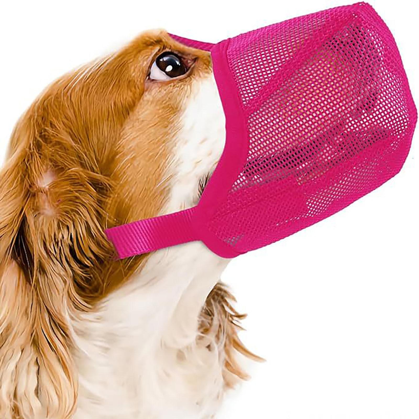 

Намордник Маска Непрокусываемый И Защищающий От Дыхания Дышащий Для Питья Воды Регулируемый Намордник для Питомца Намордник Намордник для Питомца XS горячий розовый