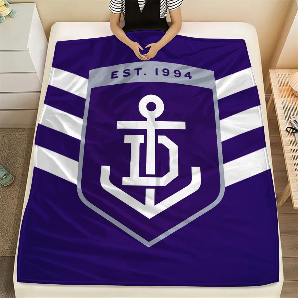 

Fremantle Dockers Print Flannel Blanket, High quality Comfortable for All Seasons, Home Decor, Warmth and Comfort 80cm x 120cm