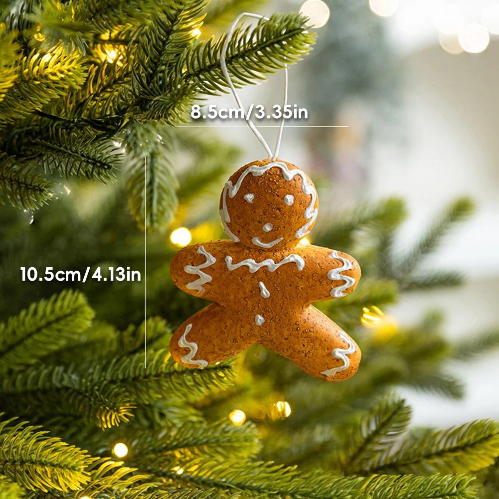 Cute Gingerbread Man Christmas Garland Ornament Festive Hanging Decor New Year Festive Accessory Christmas Decorations