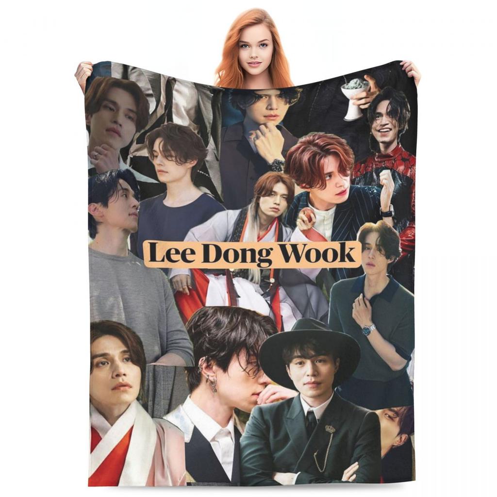 Manta de Lee Dong Wook Manta de Franela para Sofá Mantas Portátiles para Sofá Ropa de Cama Mantas de Viaje Colcha Colcha