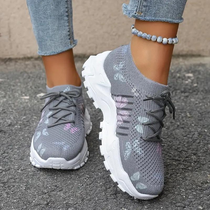 Women's Butterfly Pattern Casual Shoes Lightweight Sports Shoes
