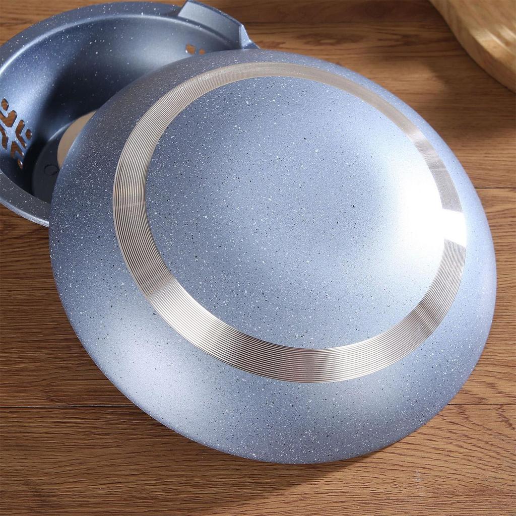 Pentola calda portatile antiaderente con bruciatore ad alcol, 2 in 1 cuocitore per pentola secca per cucina asiatica autentica, per uso domestico o ristorante