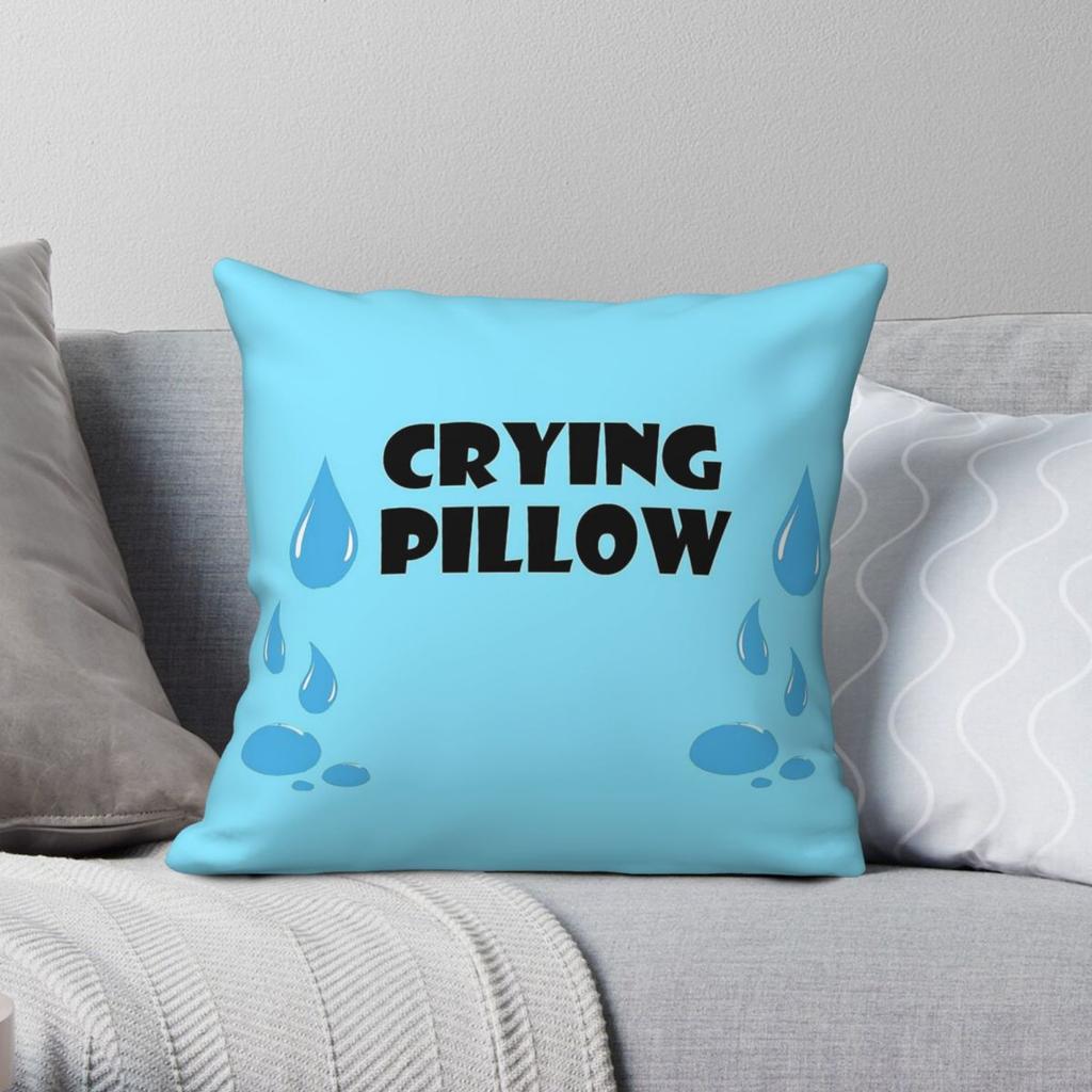 Crying Depressed Pillow Pillowcase Polyester Linen Velvet Printed Zip Decorative Throw Pillow Case Home Cushion Cover x