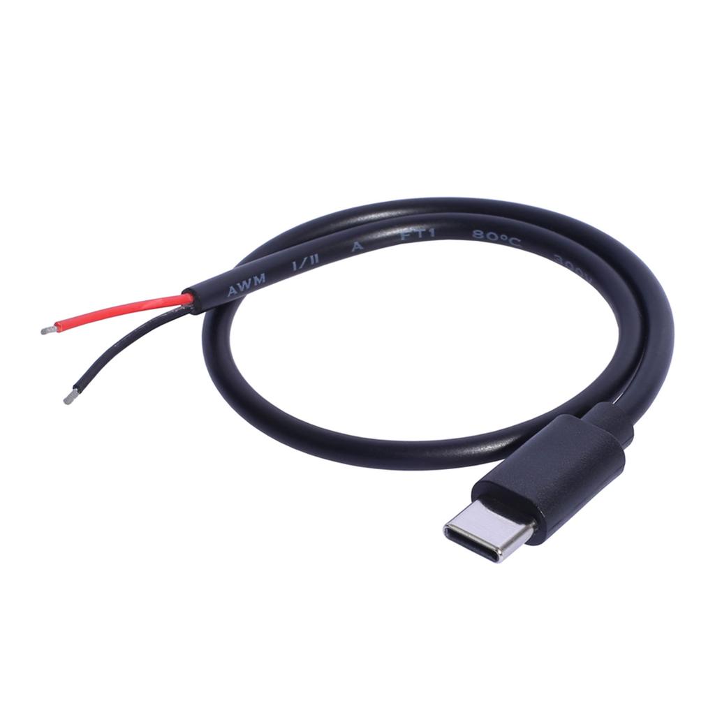 USB C auf offenes Kabel Stromkabel 30CM 20AWG Pigtail-Leitung zum Aufladen von USB Typ C Geräten wie Telefonen, Tablets und mehr