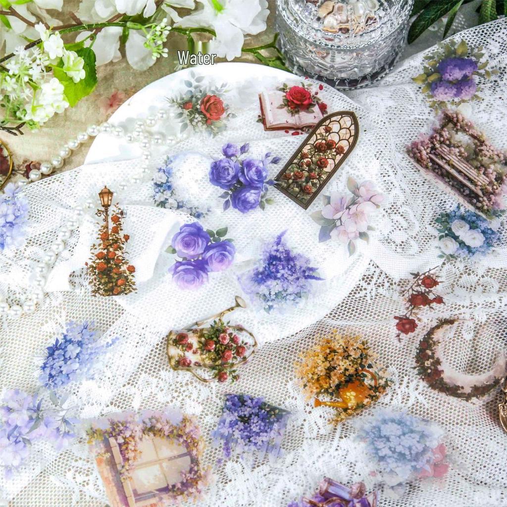 RetroStory Dream Garden Floral Sticker Pack for DIY Crafts and Creative Journals