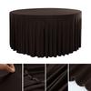 4/5/6FT Round Tablecloth Circular Polyester Table Cover Polyester Table Cloth for Hotel Banquet Birthday Party Table Decor