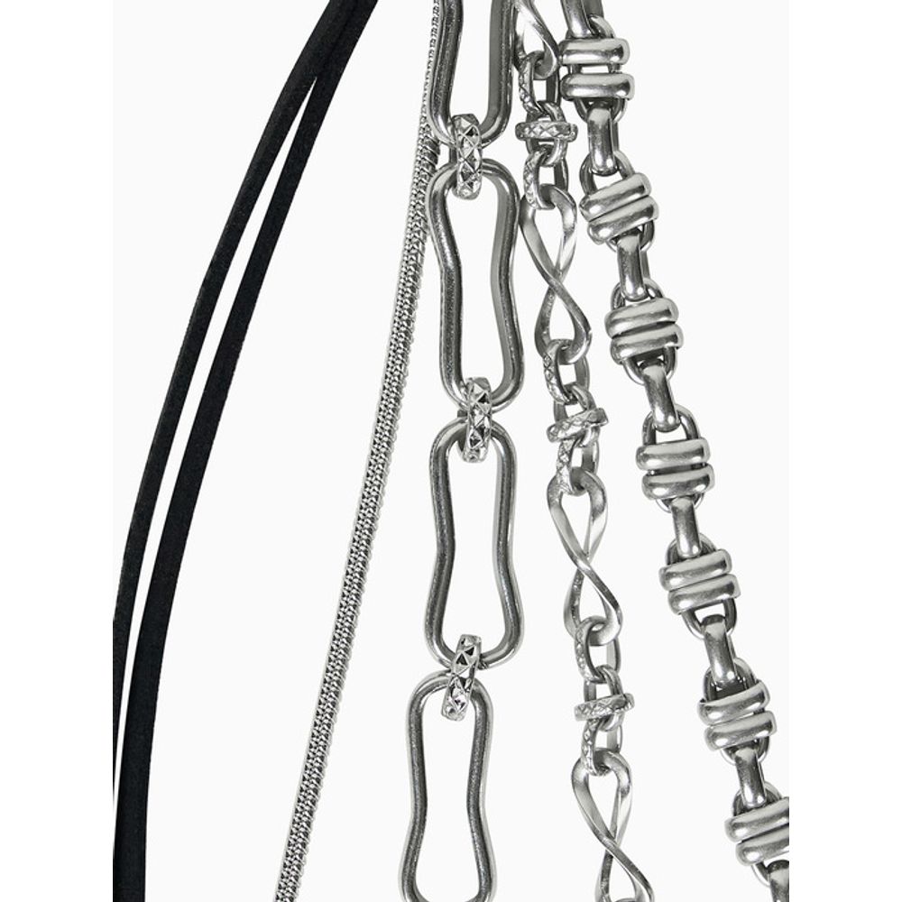 Freemario Wildleder Ketten Schlüsselanhänger [Schwarz]