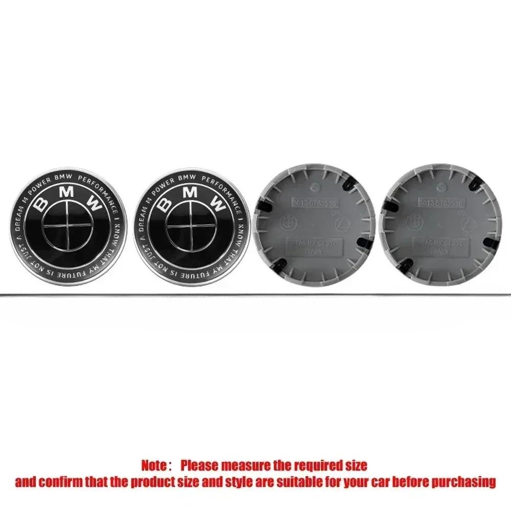 4 Stück 56mm 68mm Auto-Radnabenkappe Logo ist geeignet für BMW M1x3 E30 X3G01 F40 X3F25 E70 X5G05 G60 G31 E24 E63 G23 G26