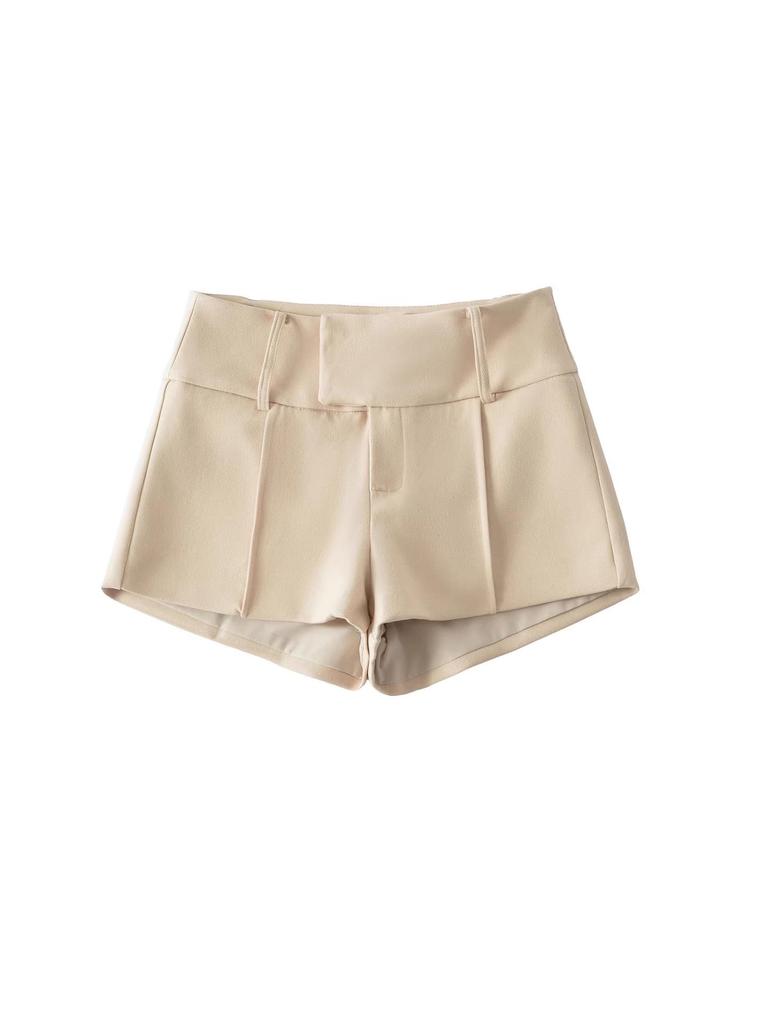 Korean Style Women's Versatile Low-Waist A-Line Shorts - Slimming Fit, Petite Wide Waist, Spring 2026 New Arrival.