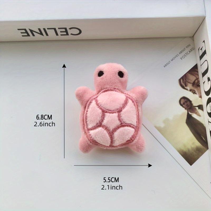 5pcs Mini Cute Turtle Plush Squeaky Toys, Soft Fabric,Interactive Boredom&Exercise Game,Small Breed Pet Supplies,Cartoon Pattern