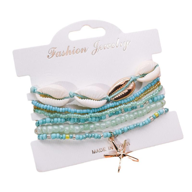 Böhmisches Seestern Perlen Muschel Armband Sommer Strand Wind Urlaub Mehrschichtiger Schmuck