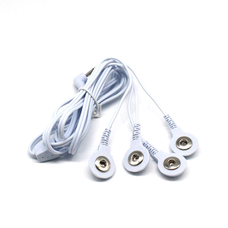 Snap-on Physiotherapy Electrode Wires: DC2.5/3.5 One-to-Two/Four Lead Wires for Massagers