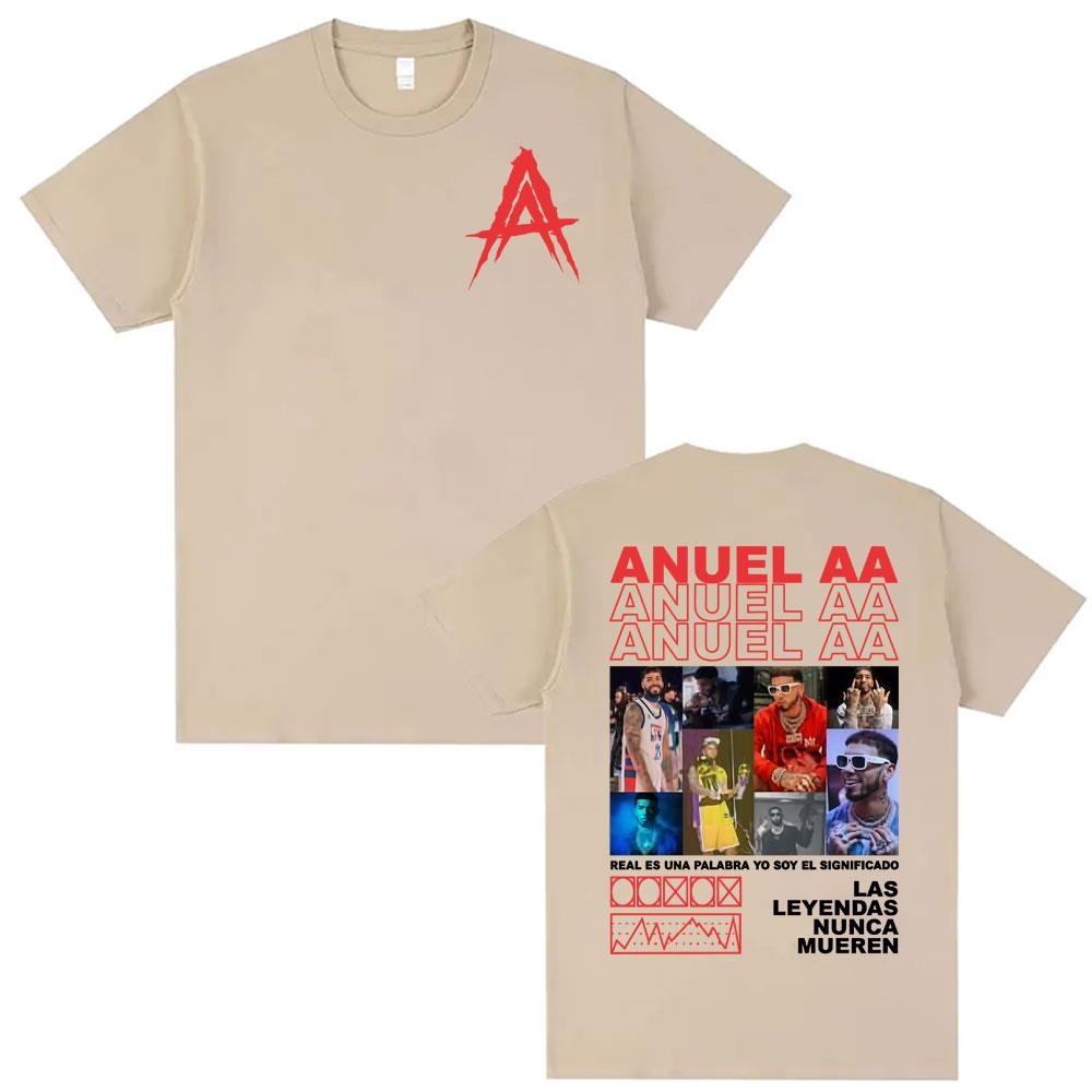 

Rapper Anuel AA Real Hasta La Muerte Graphic T-shirt for Men and Women Fashion 2025 Summer Pure Cotton 100% Printed T-shirt 4XL