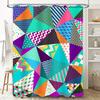 Modern Geometric Shower Curtain with Vibrant Colors Waterproof Fabric Bath Decor for Bathroom Available in Multiple Sizes on Ali