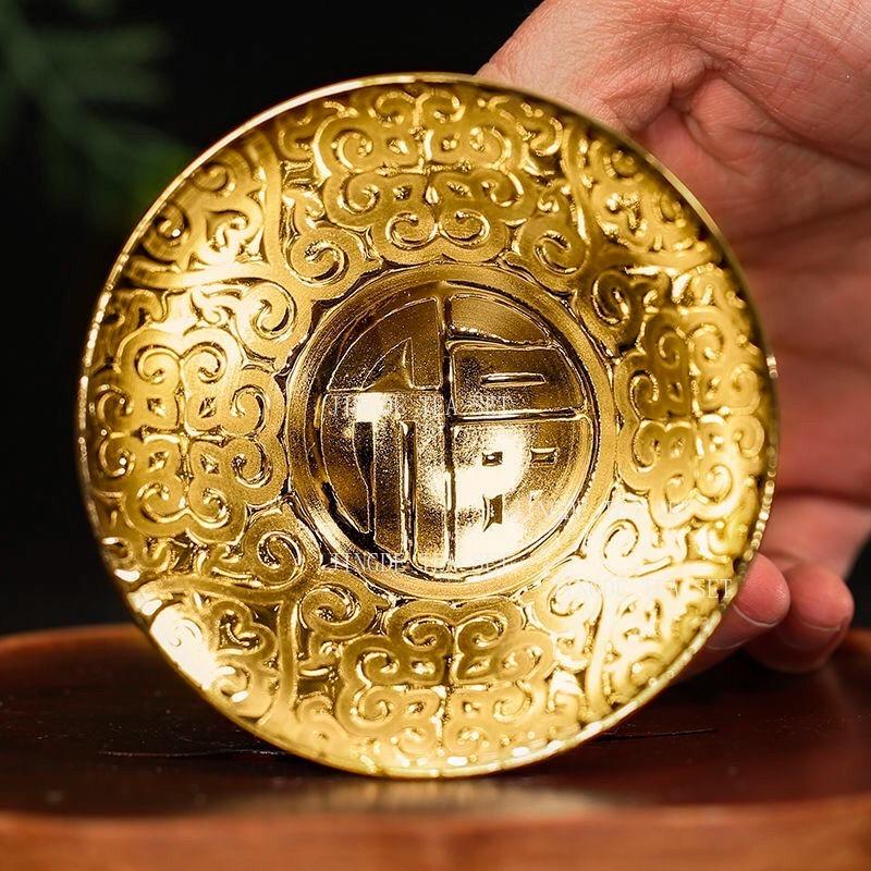 75ml Gilded Master's Cup Household Chinese Style Bamboo Hat Tea Cup Kungfu Tea Set Drinking Utensils Tea Ceremony Accessories