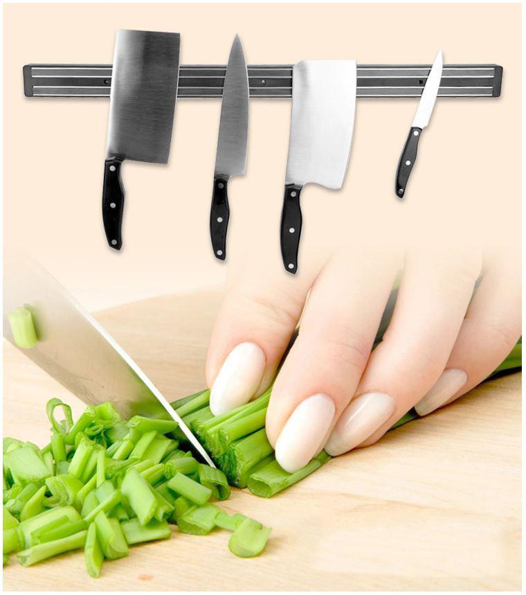 Magnetic Stainless Steel Wall Mount Knife Holder With Strong Magnetic Strip For Kitchen Storage