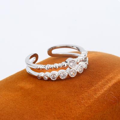 Exquisite Minimalist Zircon Ring High Quality Party Jewelry Anniversary Gift Classic Jewelry Women's Engagement Ring