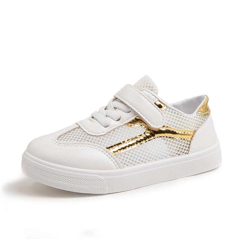 

Детская сетчатая спортивная обувь для девочек, учеников начальной школы, кроссовки для бега на открытом воздухе для мальчиков 37 золотой