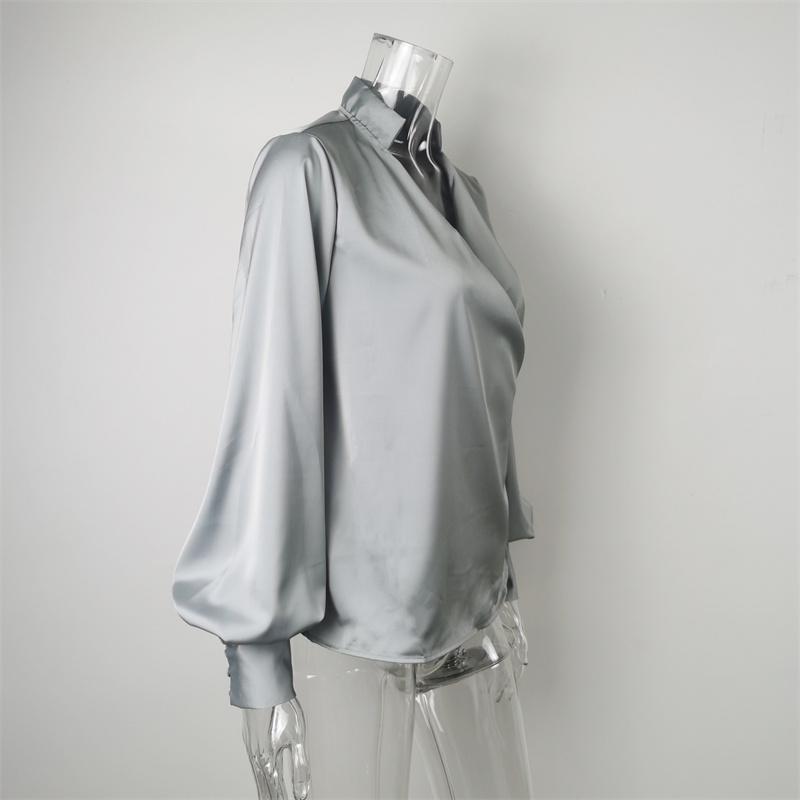 Blusas mujer de moda 2022 літо Топ жіночі жіночі сорочки Жіноча зелена біла сорочка Блузки топи Довгий рукав Шикарна жіноча блузка