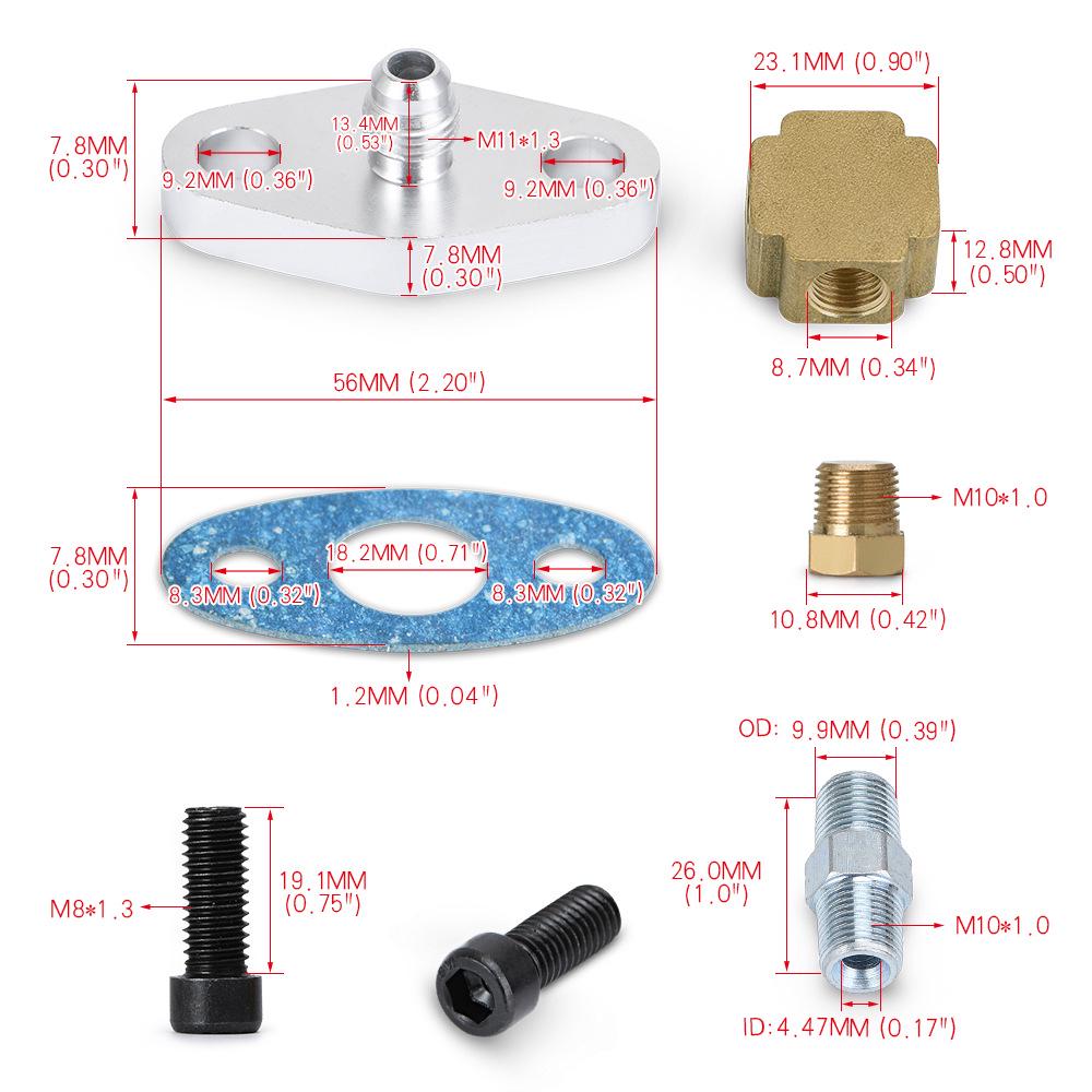 Universal Turbocharger Fuel Line Accessories for T3 T4 Auto Parts