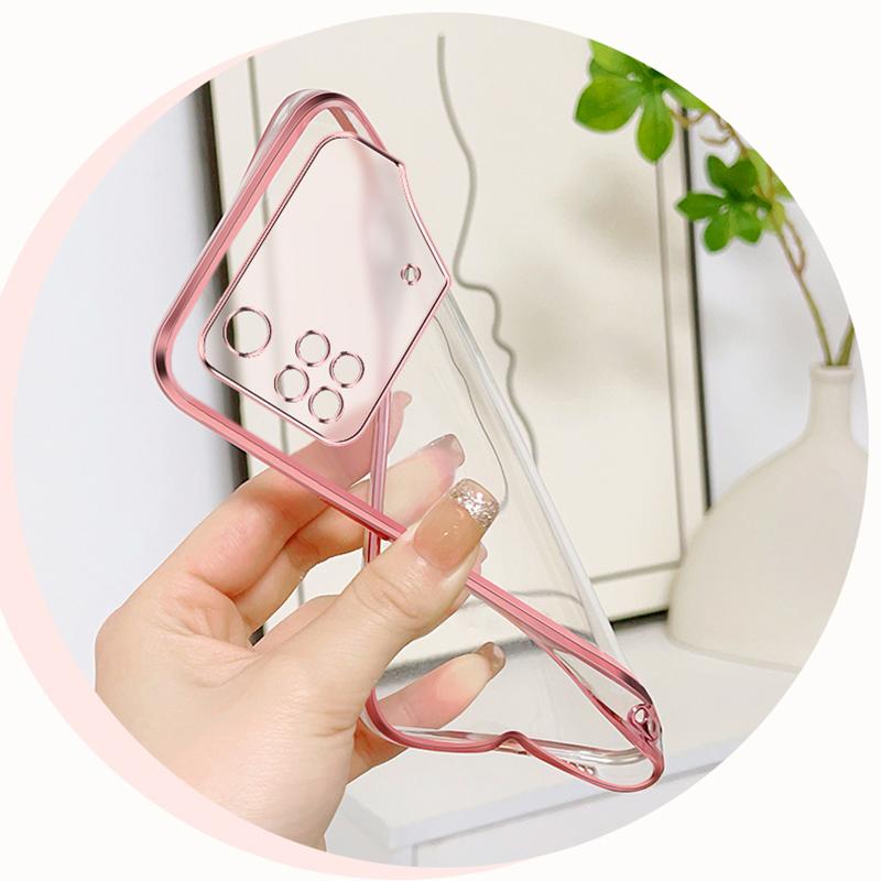 KEYSION Luxury Plating Glitter Phone Case for Xiaomi POCO M4 Pro 4G 5G Transparent Soft TPU Shockproof Back Cover for POCO M4 Pro 5G