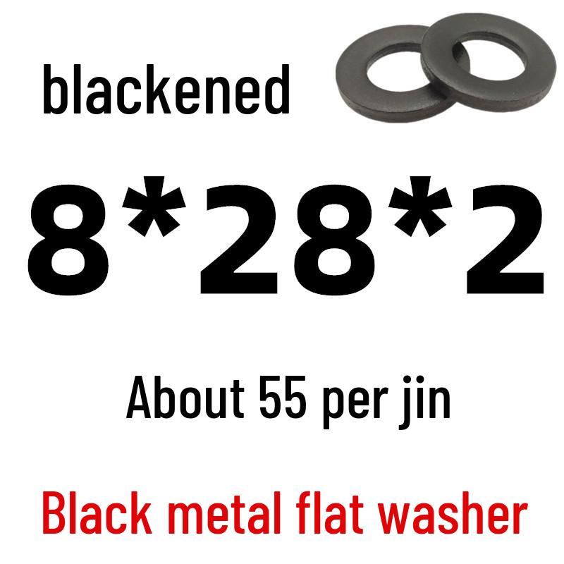 Thickened Black Iron Flat Washer for Screws, Non-standard Round Design