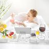 Acrylic Bath Caddy Drain Tray For Tub, Expandable Multifunctional Bathroom Organizer, Simple Bathtub Table Design