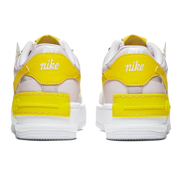 New Nike Air Force 1 Low Shadow White Barely Rose Speed Yellow Women's CJ1641-102