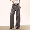 ICH MODE Women's Relaxed Fit Wide-Leg Trousers