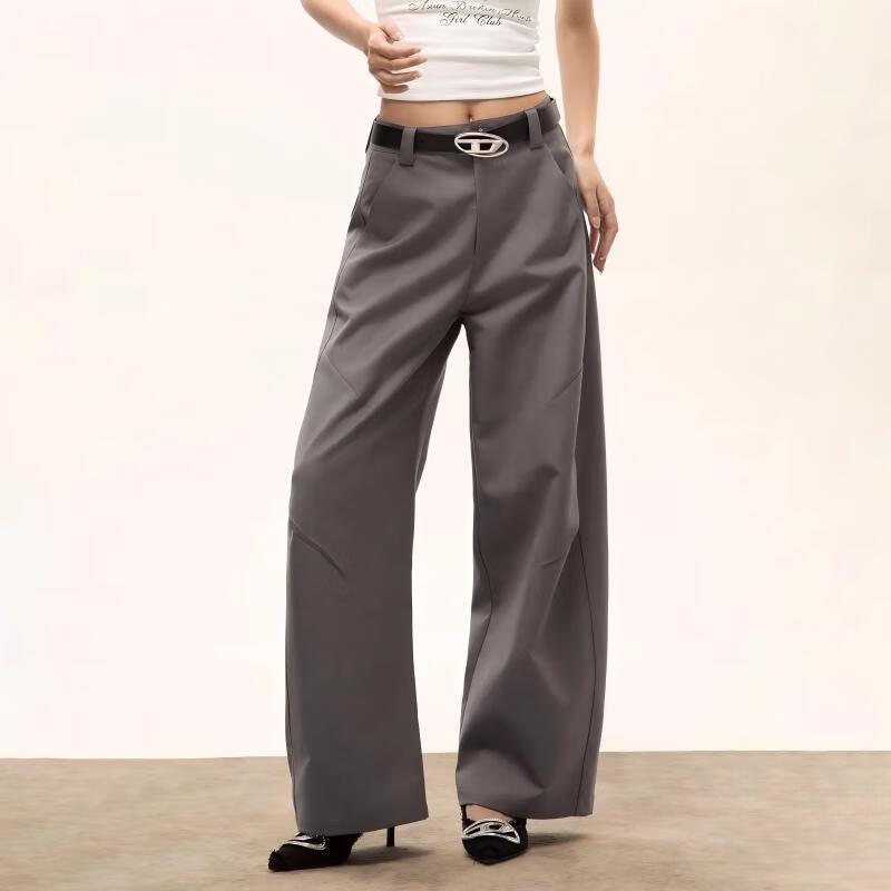 ICH MODE Women's Relaxed Fit Wide-Leg Trousers
