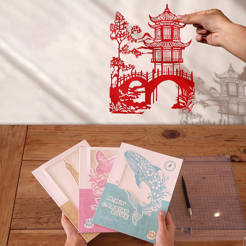 Creative Paper Cutting And Origami Book Diy Craft, Paper Cutting Painting, Engraving Painting, Holiday Gift