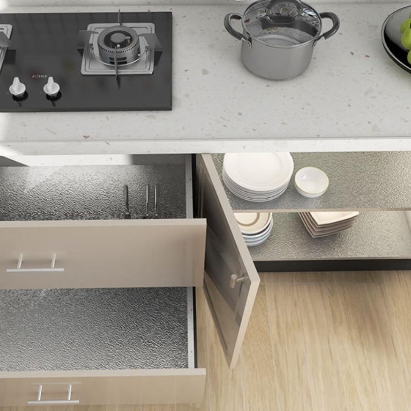 60Cm * 1M/3M/5M Kitchen Aluminum Foil Oil Resistant Sticker, Waterproof and Moisture-Proof Stove Protective Film, Wallpaper