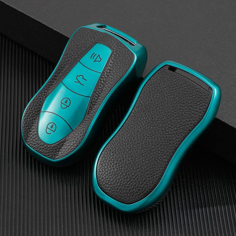 TPU Leahter Car Remote Smart Key Case Protective Cover For Geely New Emgrand GS X6 SUV EC7 Bag Shell Holder Keychain Protector Auto Accessories