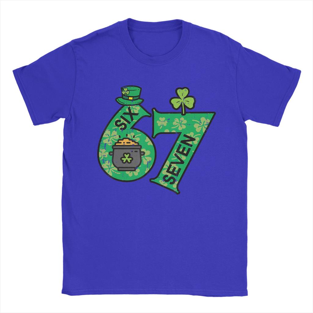 Unisex TShirt Six Seven 6 7 St Patricks Day 67 Paddys Meme Funny Pure Cotton Tee Shirt Short Sleeve T Shirt O Neck Tops Big Size