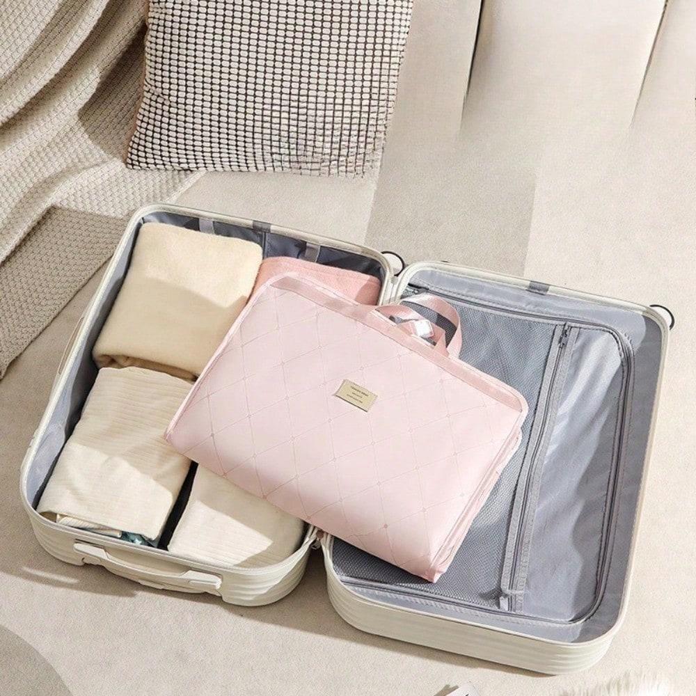 Hangable Grid Clothing Storage Bag Travel Storage Bag Multifunctional Going Out Clothes Sub-Packaging And Finishing Bag