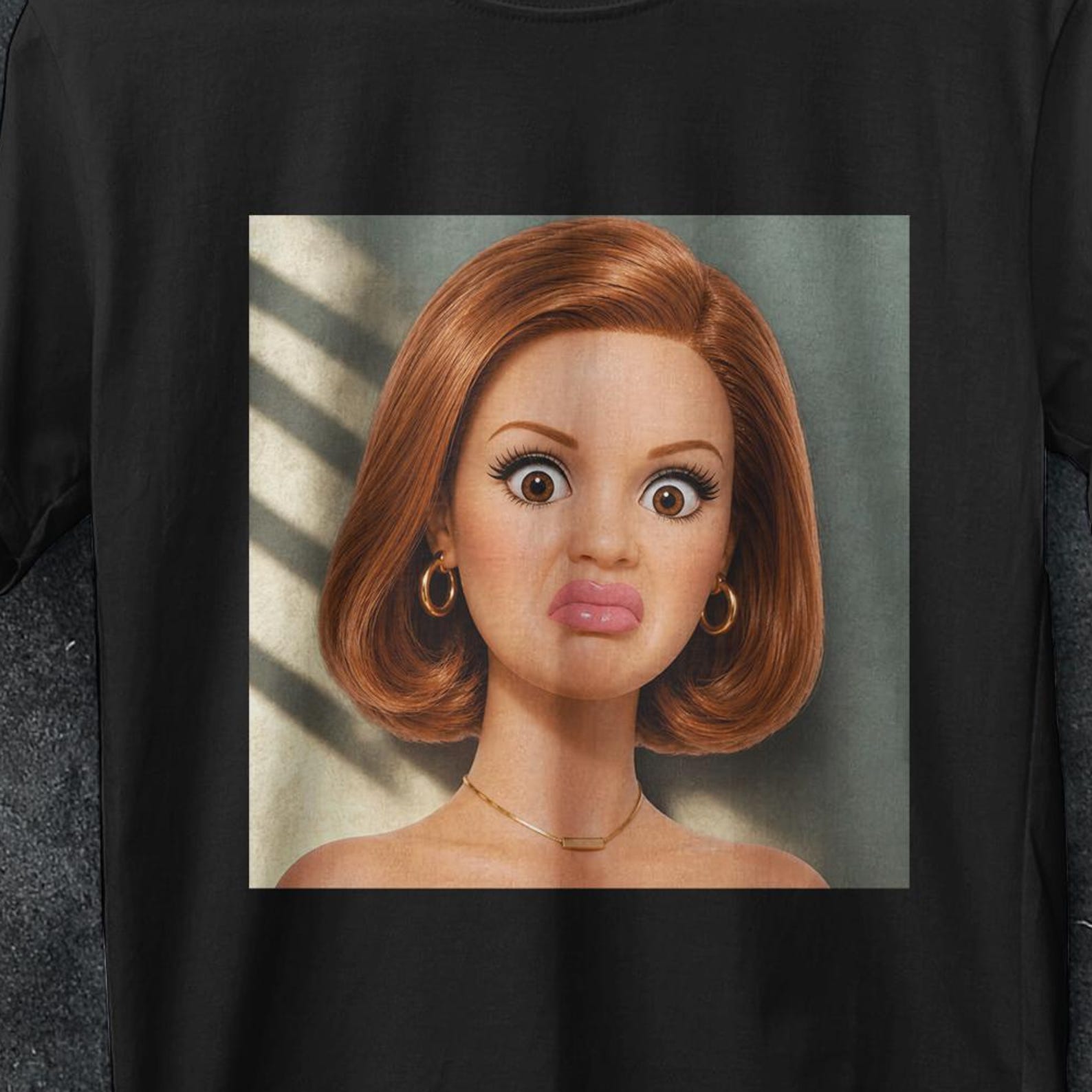 Face meme shirt, Shocked Doll Funny, Offensive Weird Shirt, sarcastic shirt, Shocked Doll, Disgusted Doll, Funny Joke Tee, crazy shirt, gift M