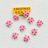 50 Pcs New Cute Mini Resin Cartoon Three Pink Peach Blossoms Flatback Ornament Jewelry Making Manicure Hairwear Accessories A42