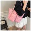 1Pc Niche Design Women's Bag  Textured Tote Bag Large Capacity Underarm Bag College Student Commuting Shoulder Bag