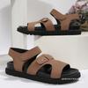 Large-sized Belt Buckle Thick-soled Sandals Women's Sporty Style Studded Shoes Lightweight Beach Flip-flops